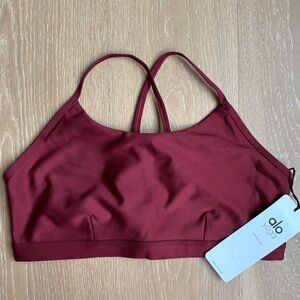 ALO Yoga Dark Red Sports Bra
